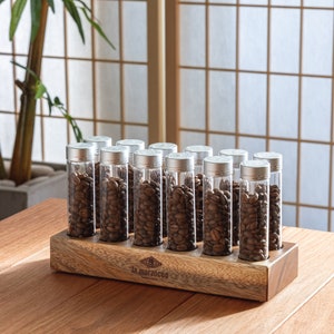 12 tubos Raintree para almacenar granos de café de 20 g/25 g con válvula desgasificadora