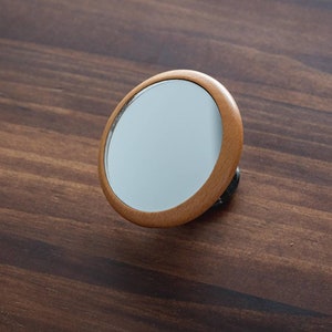 Espresso Shot Mirror Magnetic/ adhesive for Bottomless Portafilter adjustable Walnut/ Bamboo / Maple Rounded maple