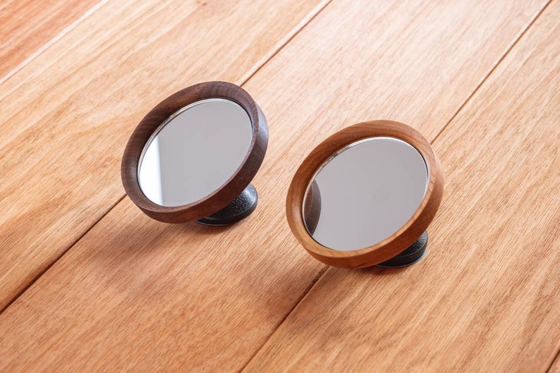 Espresso Shot Mirror Magnetic/ adhesive for Bottomless Portafilter adjustable Walnut/ Bamboo / Maple zdjęcie 3