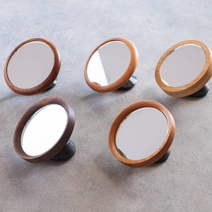 Espresso Shot Mirror Magnetic/ adhesive for Bottomless Portafilter adjustable Walnut/ Bamboo / Maple zdjęcie 2