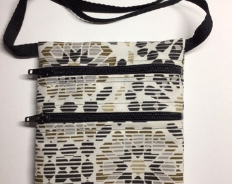 Handmade small cross-body purse, lightweight, compact cross-body bag