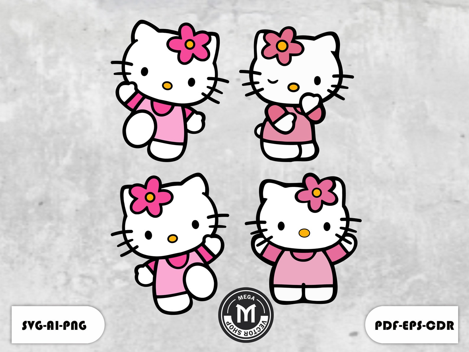 Download Hallo Kitty Svg Hallo Kitty Geburtstag Svg Bundle Animation | Etsy