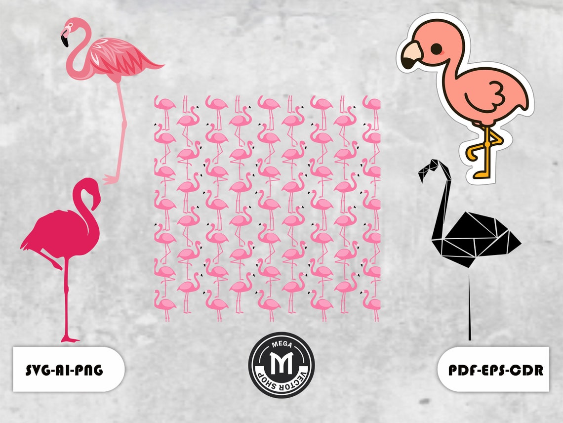 Download Flamingo Svg Birthday Svg Flamingo Clipart Bundle Design | Etsy