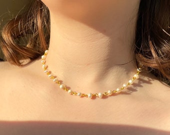 Collier Perles baroques-eau douce - colliers vermeil perle blanc | Bijouterie Marc Delvallez