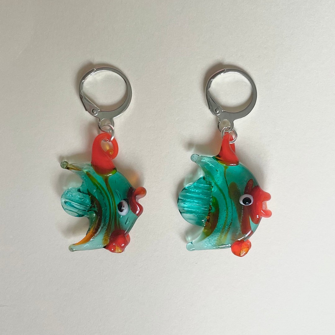 Dayna Huggie Hoop Fish Earring