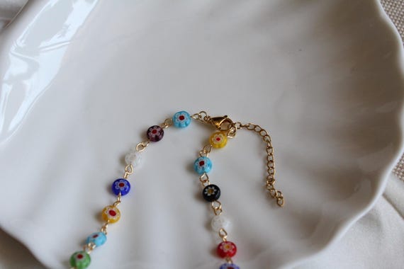 ハンドメイド ハンドメイド＊ビーズネックレス＊ミルフィオリ
