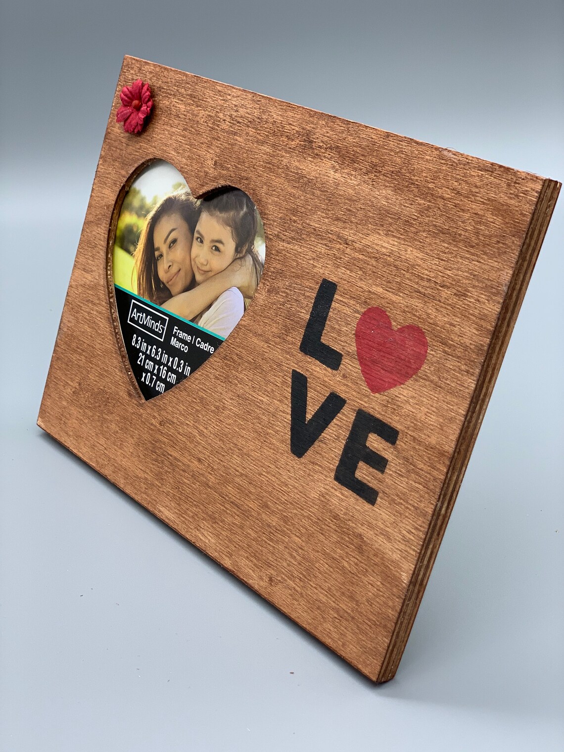 Love Picture Frame With a Heart Shape for Pictures Love Etsy UK