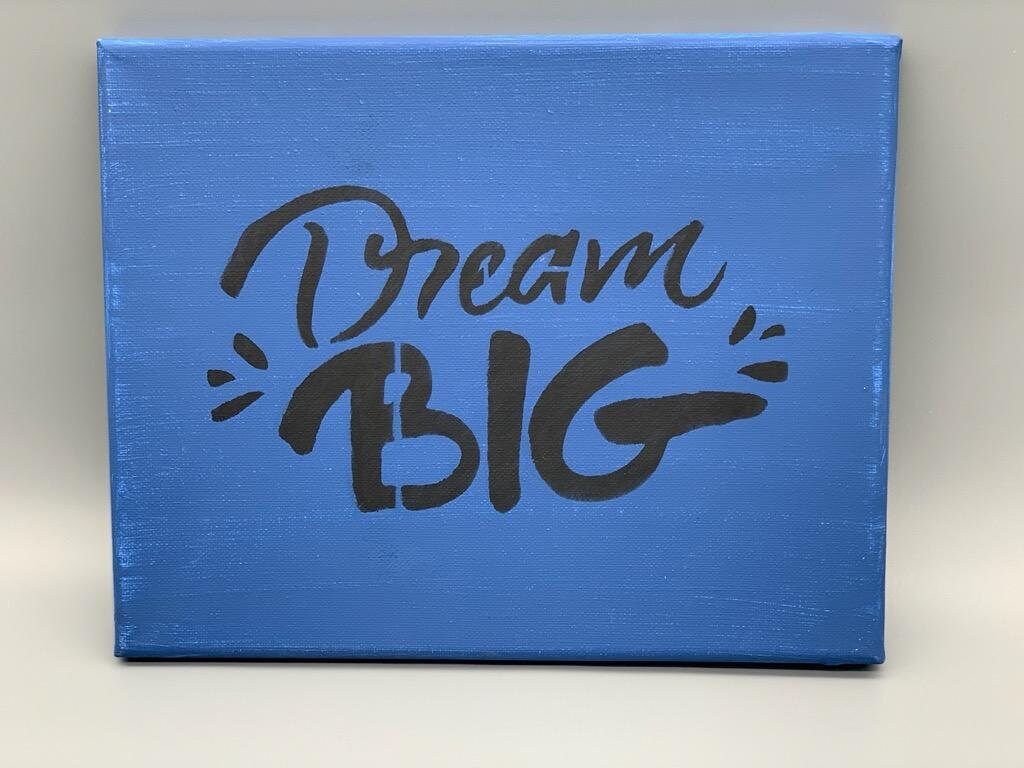 Dream big wall decor wall art positive quote wall art Dream Etsy