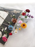 Crochet Flower Bookmark, Handmade Bookmark, Micro Crochet Floral Bookmark, Vintage Gift, Mother's Day Gift product logo
