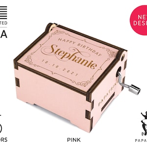 Personalized Basswood Music Box: Custom Engraved Photo/Notes