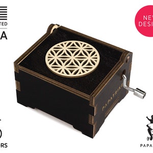 Caja de música Flor de la vida personalizada, más de 5 colores en tilo, más de 32 músicas disponibles, notas/fotos de amor grabadas personalizadas