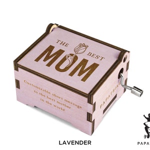 Caixa de música personalizada para a mãe: foto e mensagem gravadas personalizadas