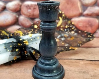 Black Night,spell candle holder,handmade,altar candle,3 inch,candle holder,spell candle,wiccan pagan altar,black,candle,shadow magic