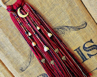 Drache in Gold,Hexenglöckchen,rote Hexenglocken extra lang,Schutzglocken,Glücksglöckchen