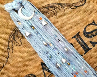 Starlight Witch Bells: Handmade Silver Moon Doorknob Tassel