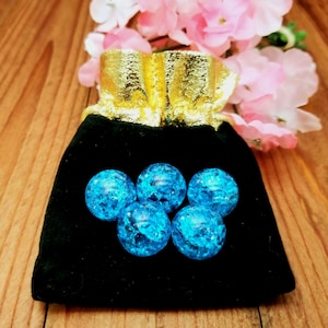 Hextech crystals,5pc set,glass,16mm,powder,cosplay,jinx,league of legends,bright,blue crystal,hexcore,arcane orb,arcane gemstone
