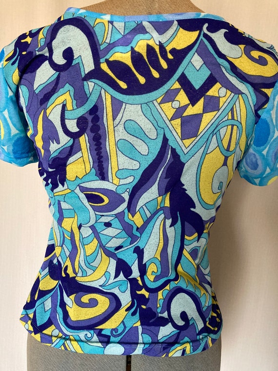 1990s 2000s Vintage Haven Bleu Abstract Sequinned… - image 6