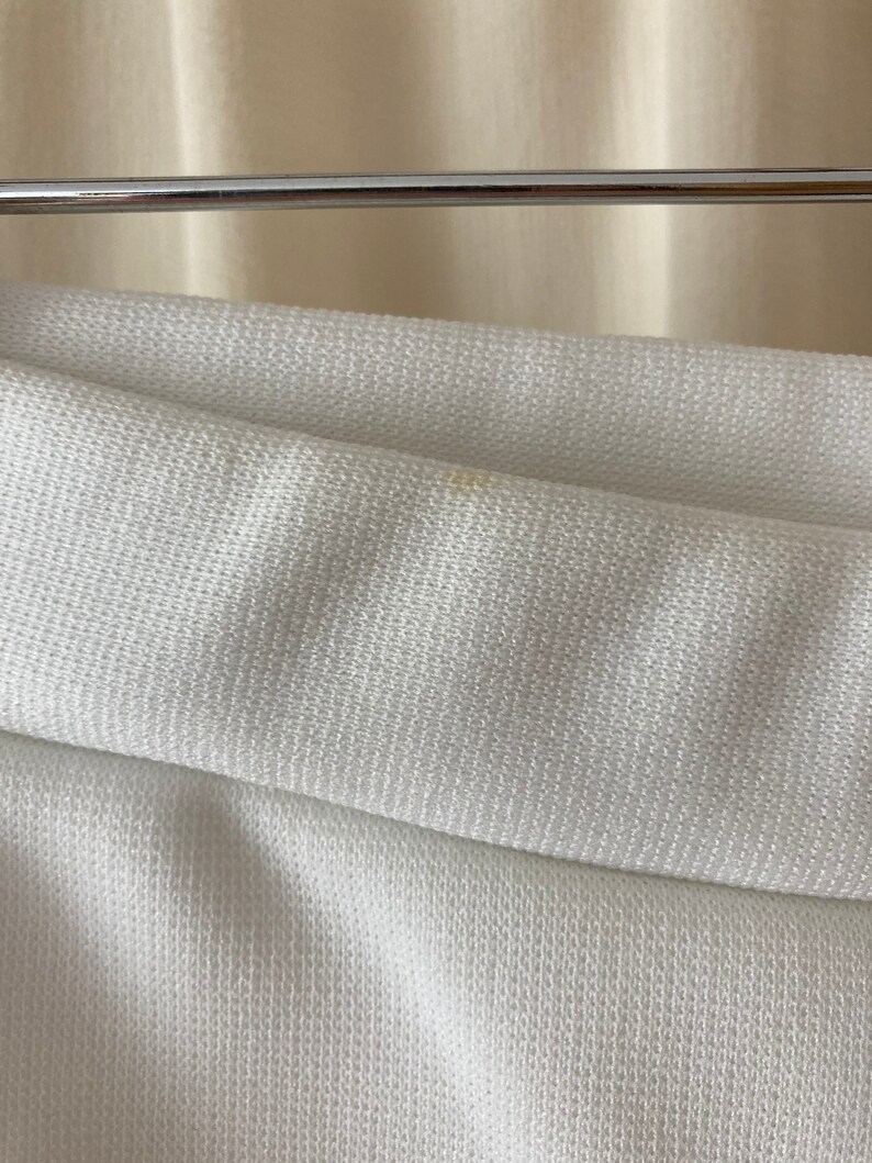 1980s Vintage Rrrruss Preppy White 100/% Polyester Button Skort Brand New