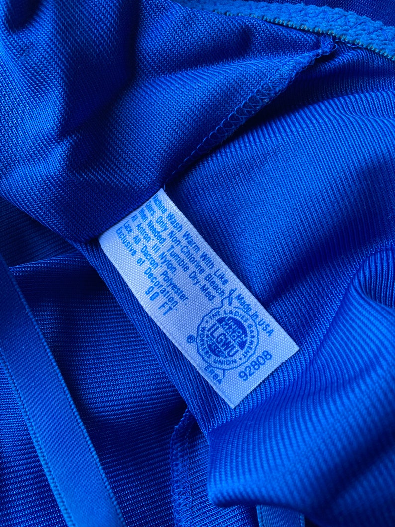 1980s 1990s Sears Isn/'t It Enchanting Union Tag Vibrant Royal Blue Lace Camisole Cami Pink Rose Accent Size 36