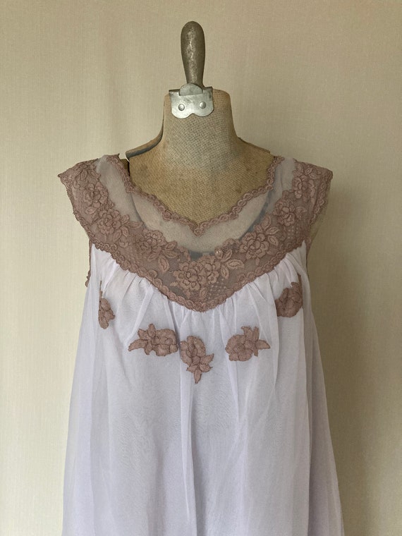 50s vintage seamprufe babydoll nightgown | lilac … - image 3