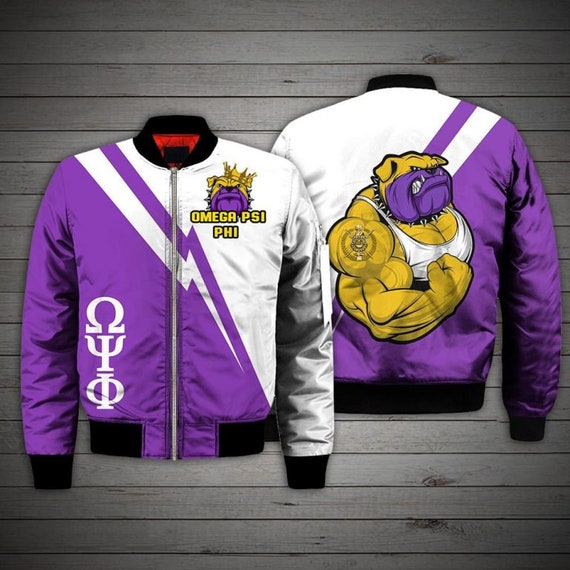 Omega Psi Phi Team 3D bomber jacket Omega Psi Phi Bomber | Etsy