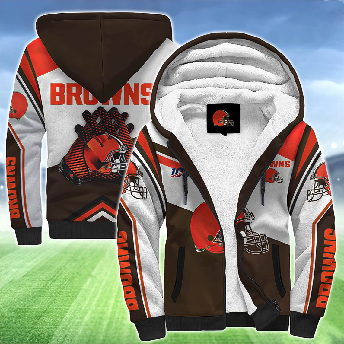 cleveland browns zip up
