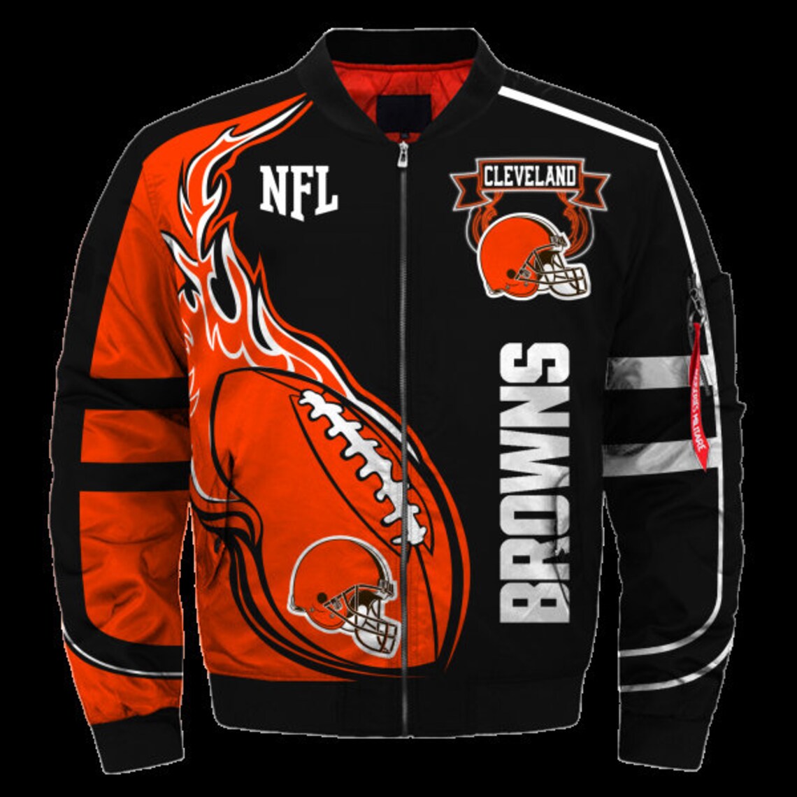 cleveland browns zip up