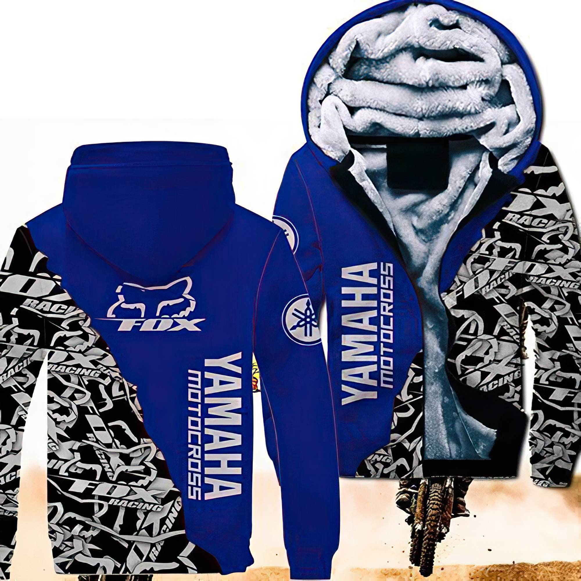 Yamaha Fox racing 3D Zip Fleece Jacket Yamaha Fox racing Etsy