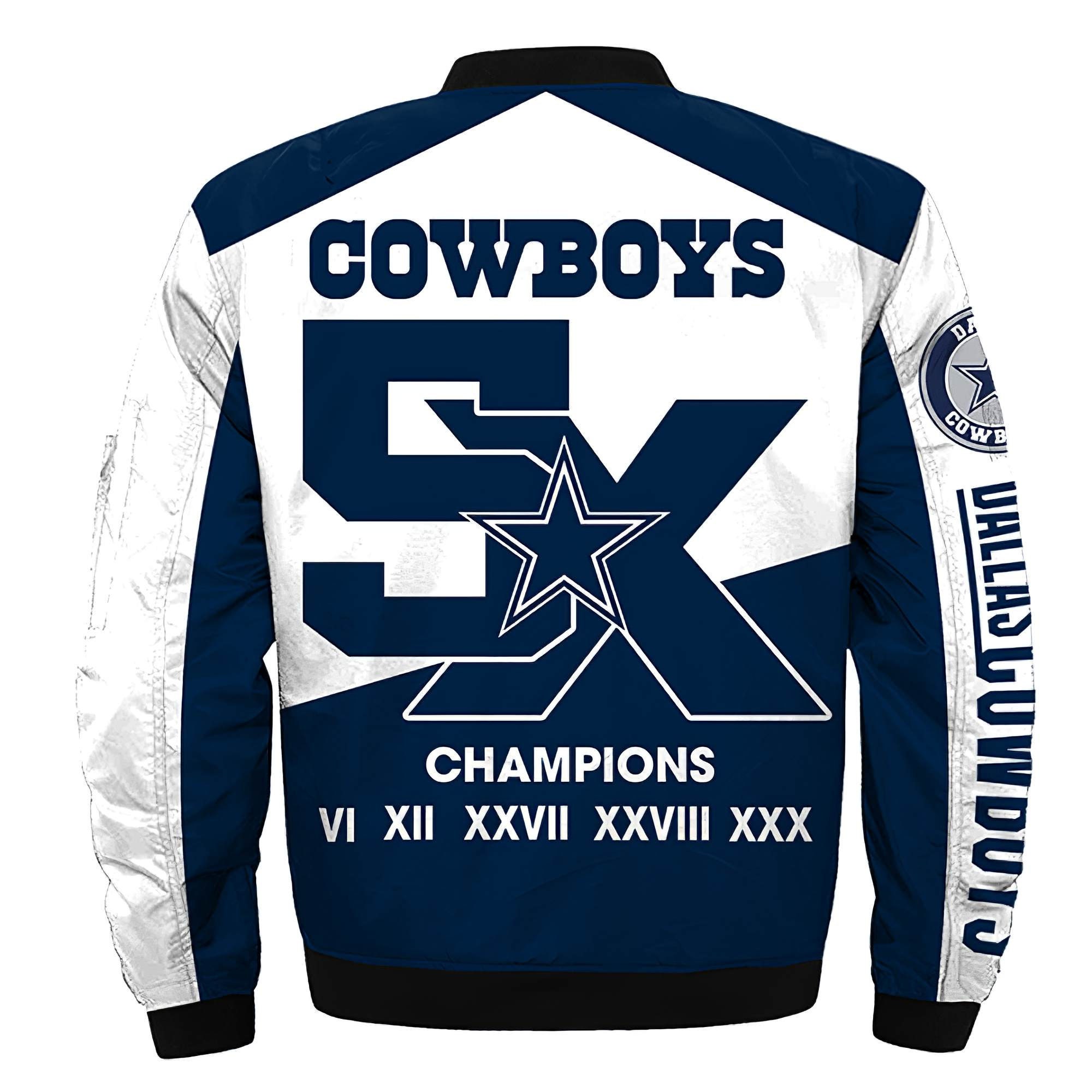 Dallas Cowboys Champions custom design 3D Bomber Jacket Etsy
