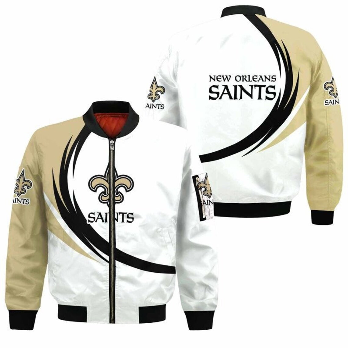 New Orleans Saints Bomber Jacket nfl Fashion winter coat gift | Etsy