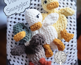 Duck Blanket Snuggler Lovey Handmade Crochet | Large or Baby Duck | Mallard | Customizable Accessories