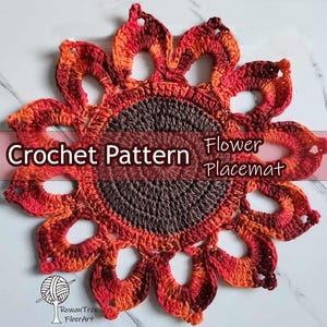 Crochet Flower Placemat Pattern