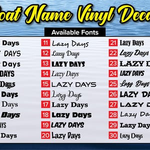 Benutzerdefinierte Boot Name Aufkleber | Marine Grade Vinyl Schriftzug Bild 2
