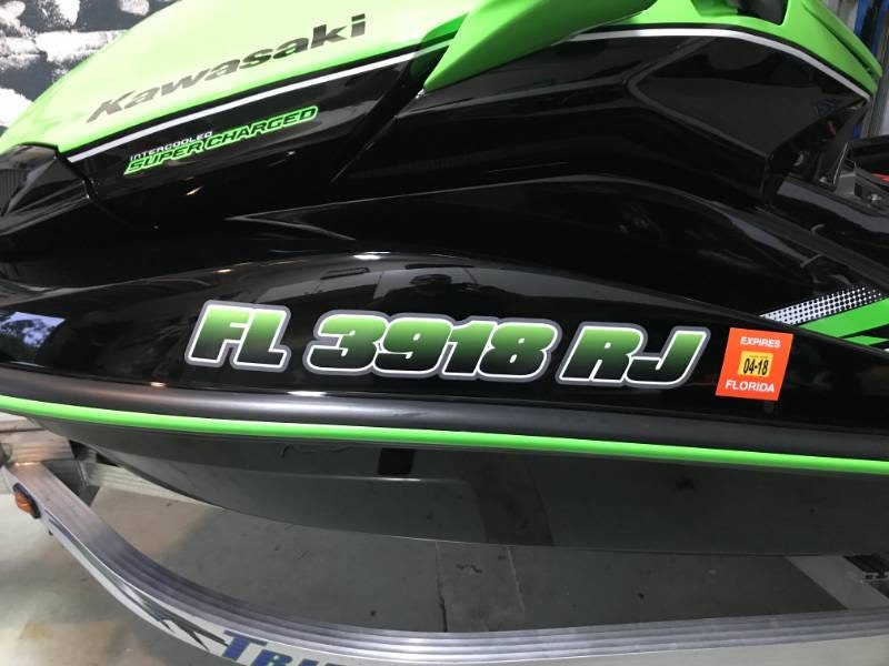 Boat Registration Number Decals 3 Inch Tall Minimum. Sold as Etsy