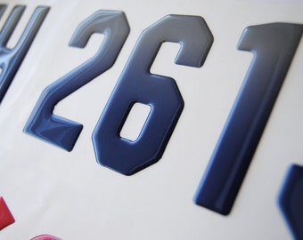 Gradient 3D Raised Boat Registration Number Decals | Set of 2 | 3" tall minimum