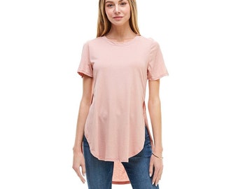 crew neck tunic tee