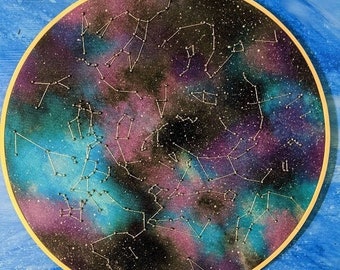 Broderie Star Map personnalisable