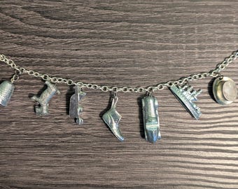 Monopoly Token Charm Bracelet