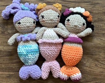 Crocheted Mermaid Lovey | Mermaid Doll | Kids Mermaid Lovey
