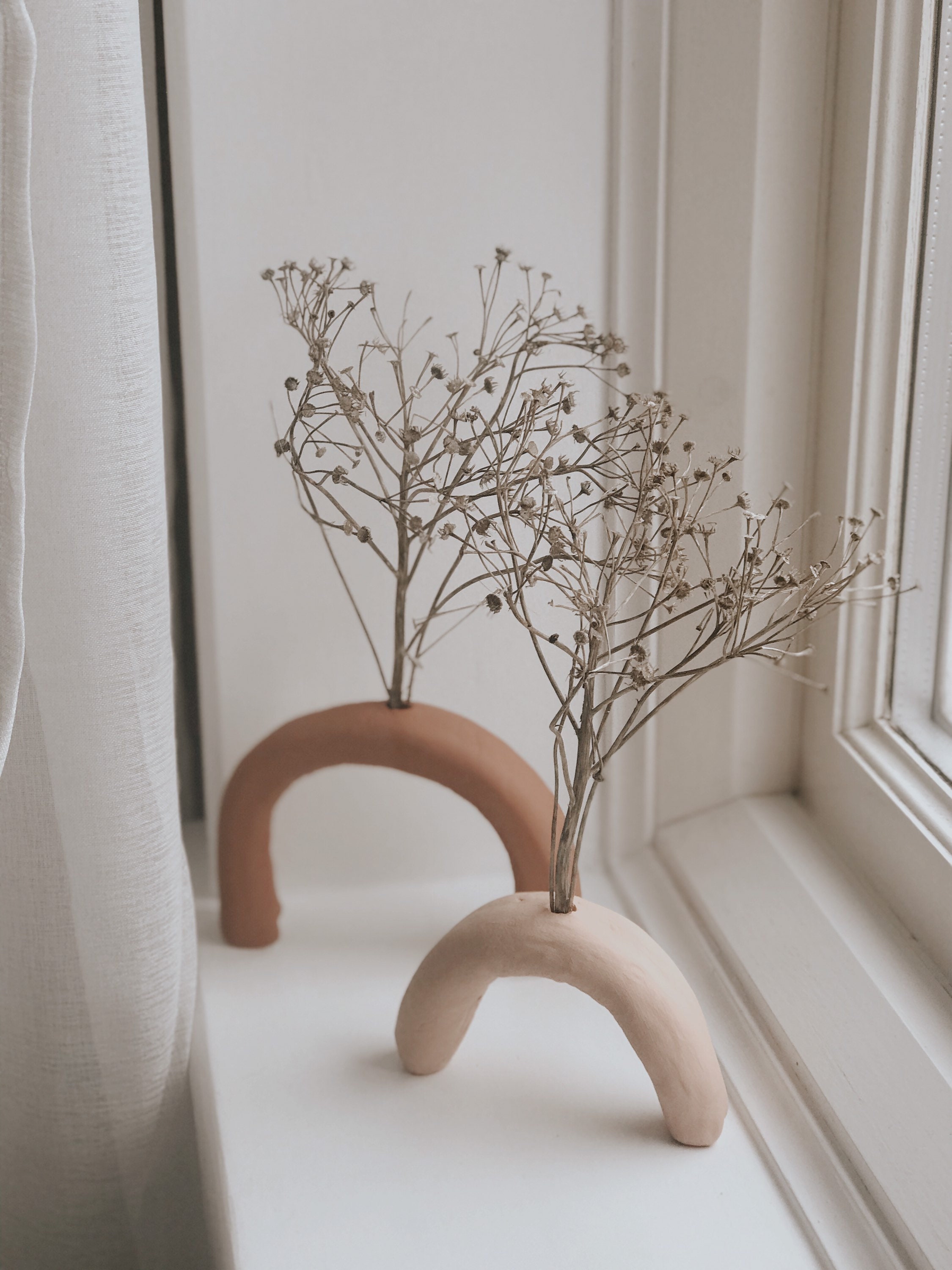 Ceramic Arch Vase Set ceramic vessel vase clay bud Etsy