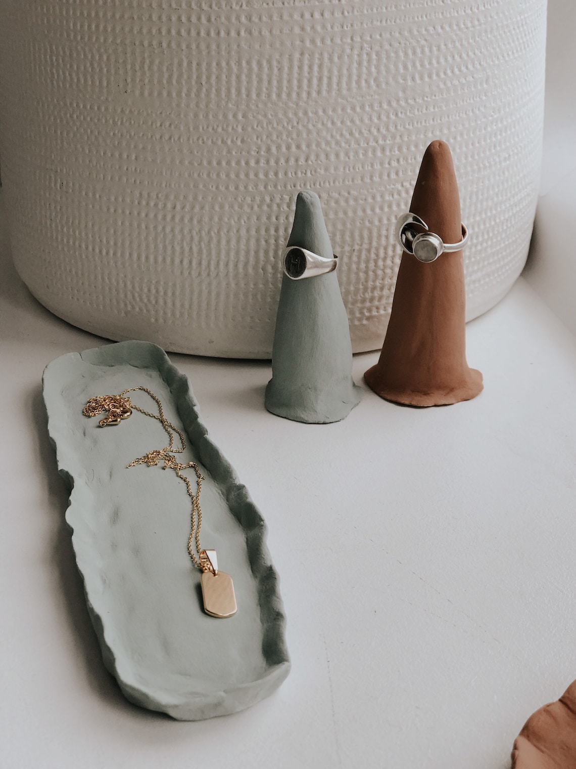 Ceramic jewellery tray set ceramic trinket neutral Etsy