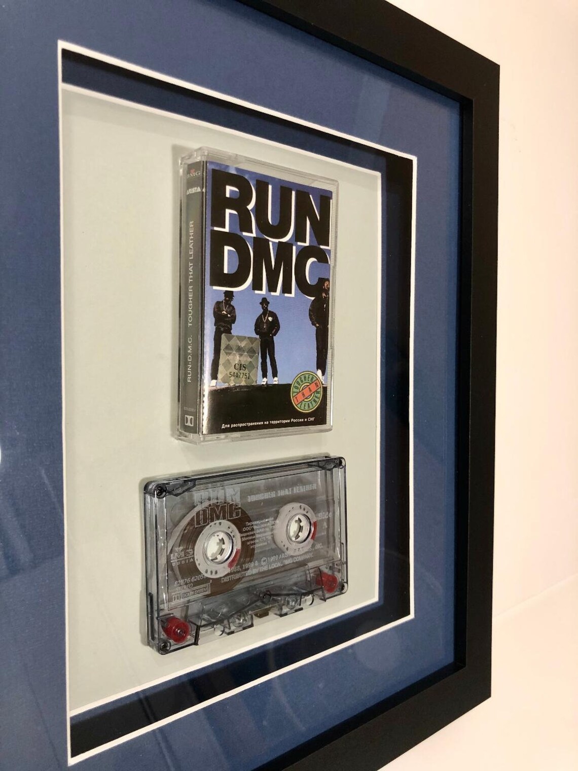 Run DMC 'Tougher Than Leather' Framed Tape Cassette Etsy