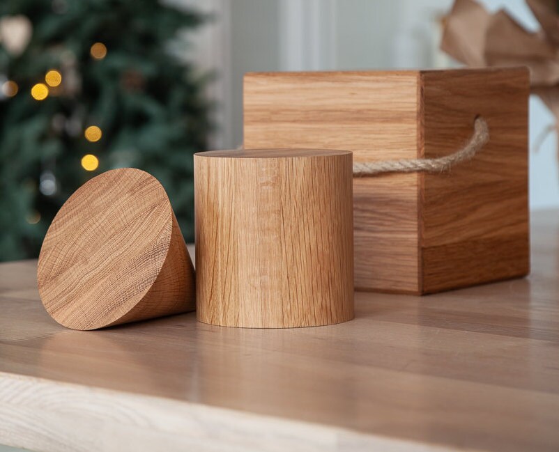 Wooden Cylinder Size 10cm to 15cm Decor Solid Wood | Etsy