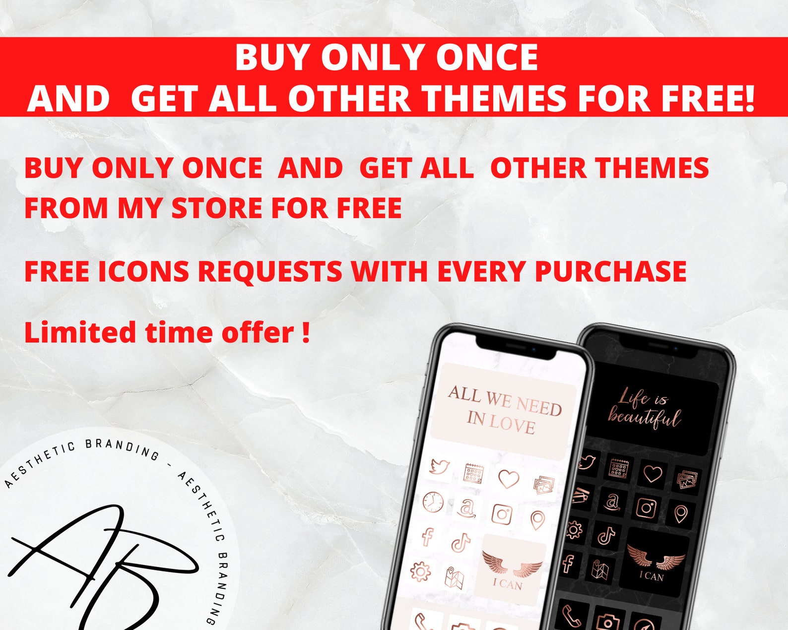 IOS14 App Icons Rose Gold IOS 14 Icons App Covers Icons Etsy