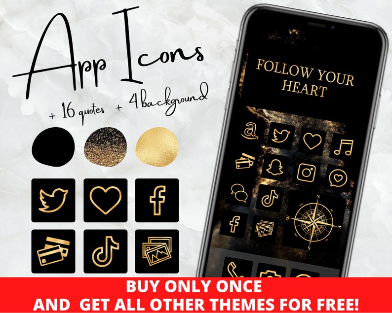 IOS14 App Icons Rose Gold IOS 14 Icons App Covers Icons Etsy