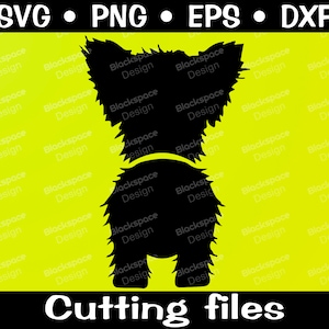 Yorkshire Terrier Dog svg/ Dog Butt Leash Holder SVG/ Dog Shape Vector Design/ Silhouette/ Glowforge laser cnc/ svg, eps, dxf, png, jpeg