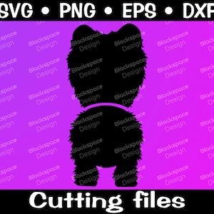 Pomeranian Dog svg/ Dog Butt Leash Holder SVG/ Dog Shape Vector Design/ Silhouette/ Glowforge laser cnc/ svg, eps, dxf, png, jpeg