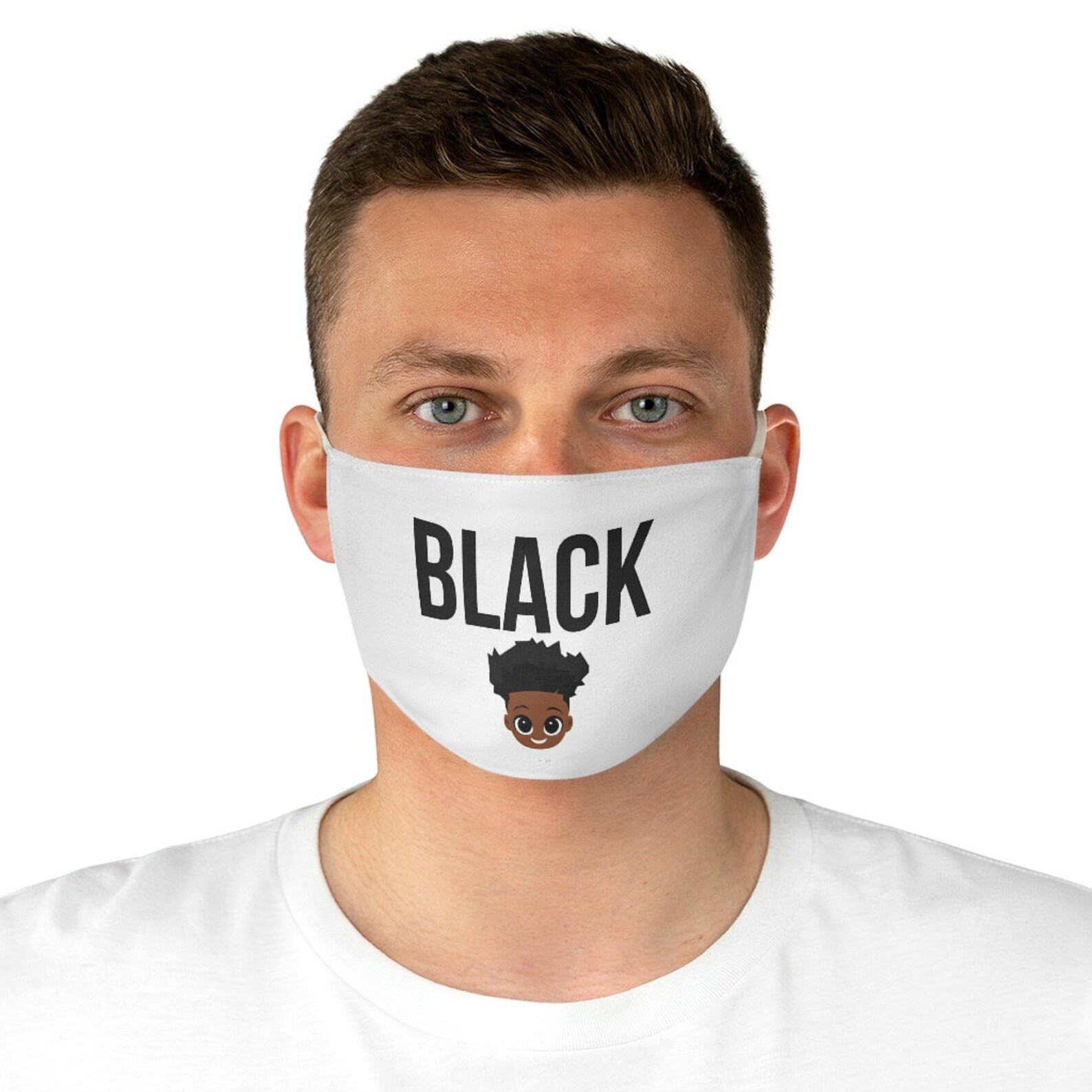 Black Boy Fabric Face Mask Etsy