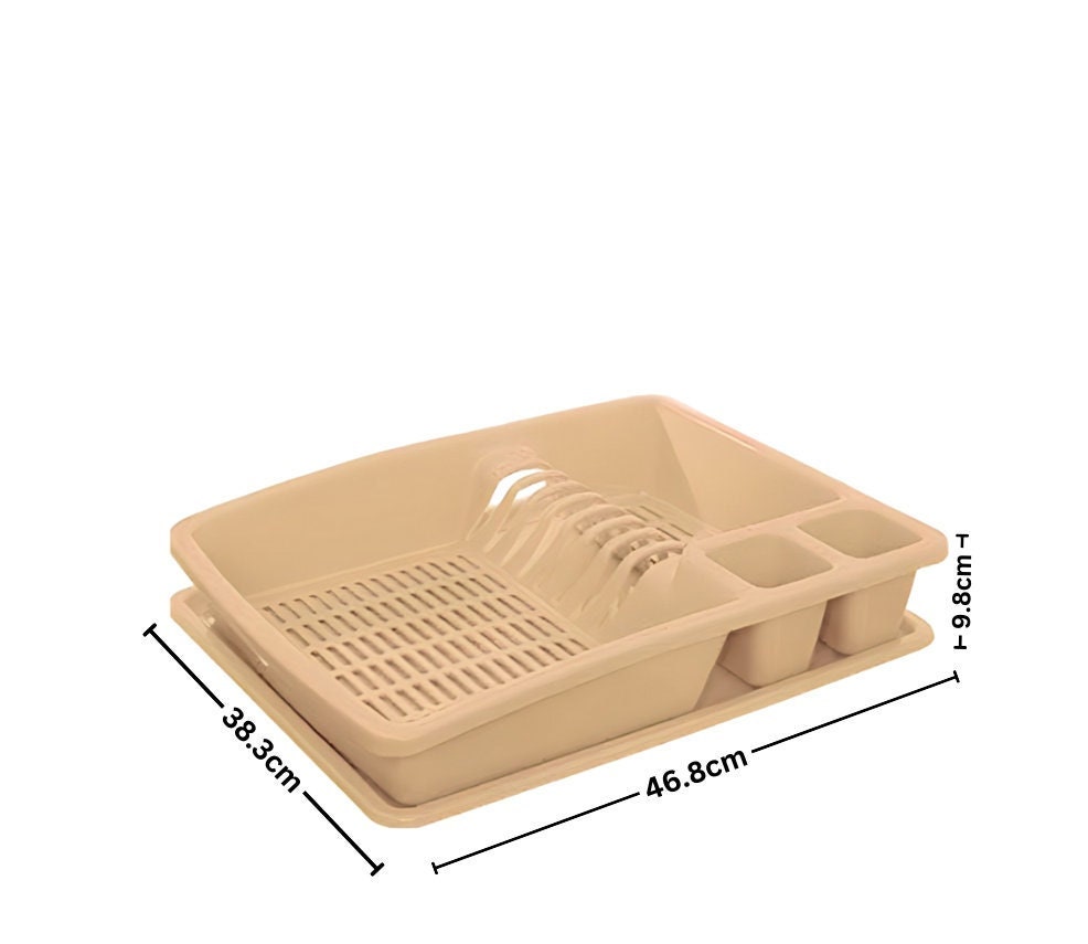 ECO Plastic Dish Drainer With Drip Tray Utensil Holder,draining Board