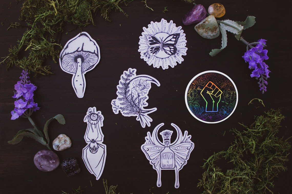 Nature themed vinyl stickers Etsy